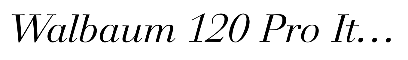 Walbaum 120 Pro Italic